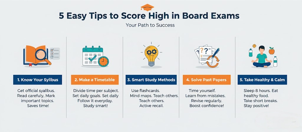 Easy Tips to Score High in Board Exams